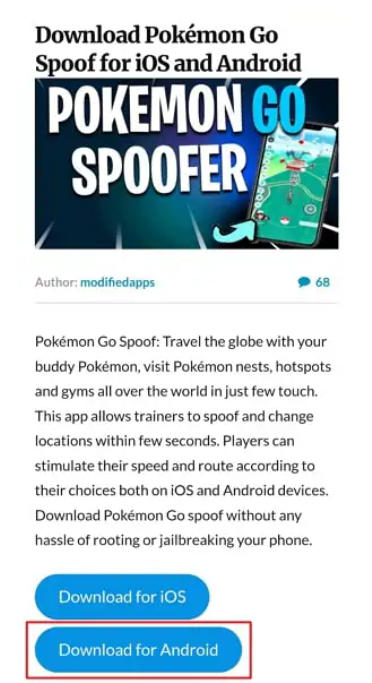pokemon go spoofer download for android