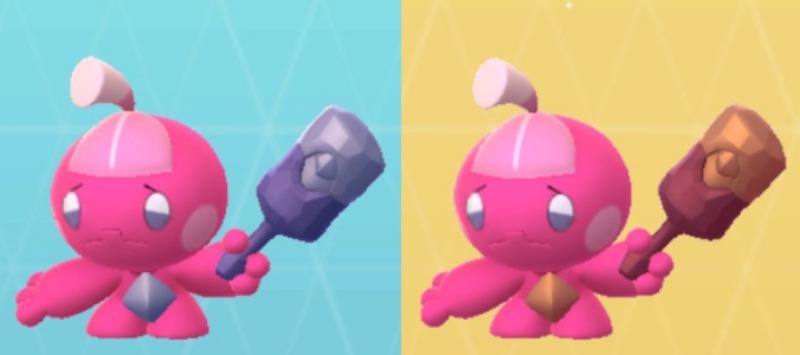 ポケモンGOのカヌチャンの通常色・色違い