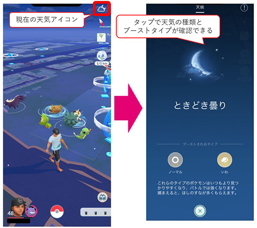 ポケモンGO 天候アイコン