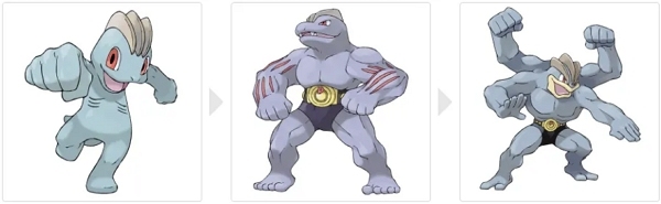 カイリキーへ進化の流れ