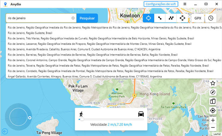 procurar endereço AnyGo