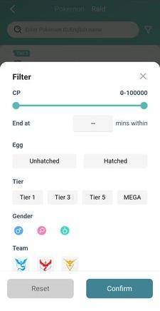raid resource filter iOS