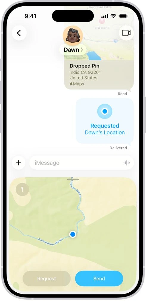request their location