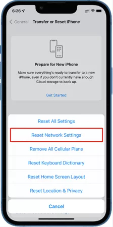 reset iphone