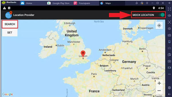 search mock location