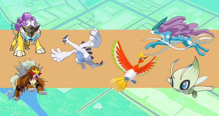 segunda geração Pokemons lendários