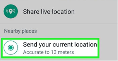 send current location