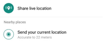 send live location