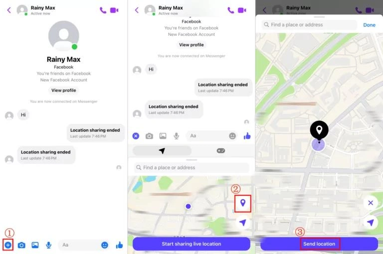 share location on messenger iphone