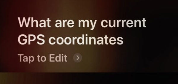 siri gps coordinates