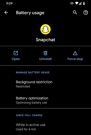 snapchat background refresh android