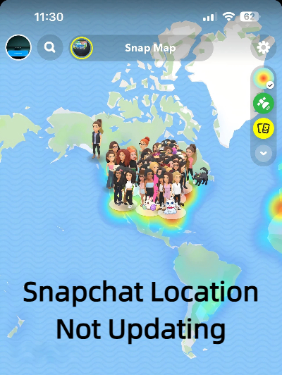 snapchat location not updating