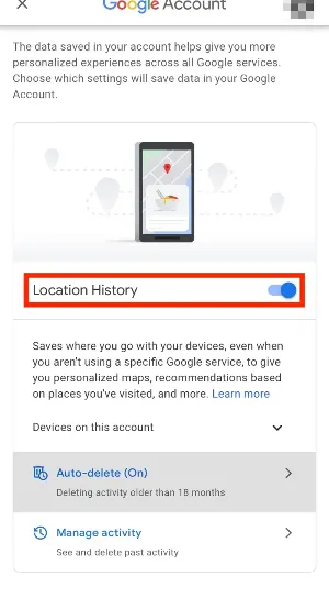 stop google tracking location history