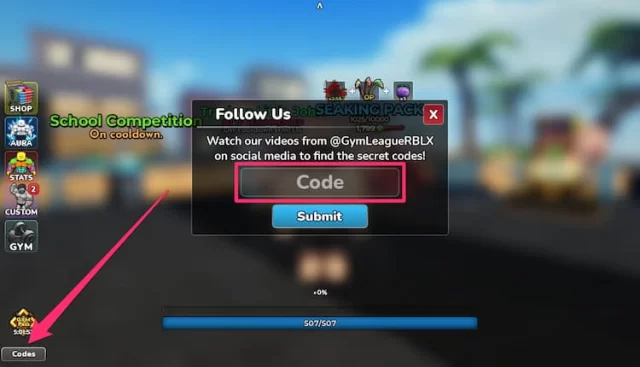 submit gym league code