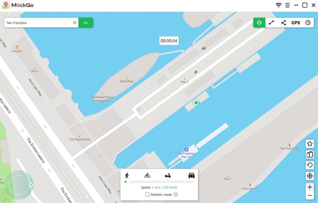successfully change to the selected location