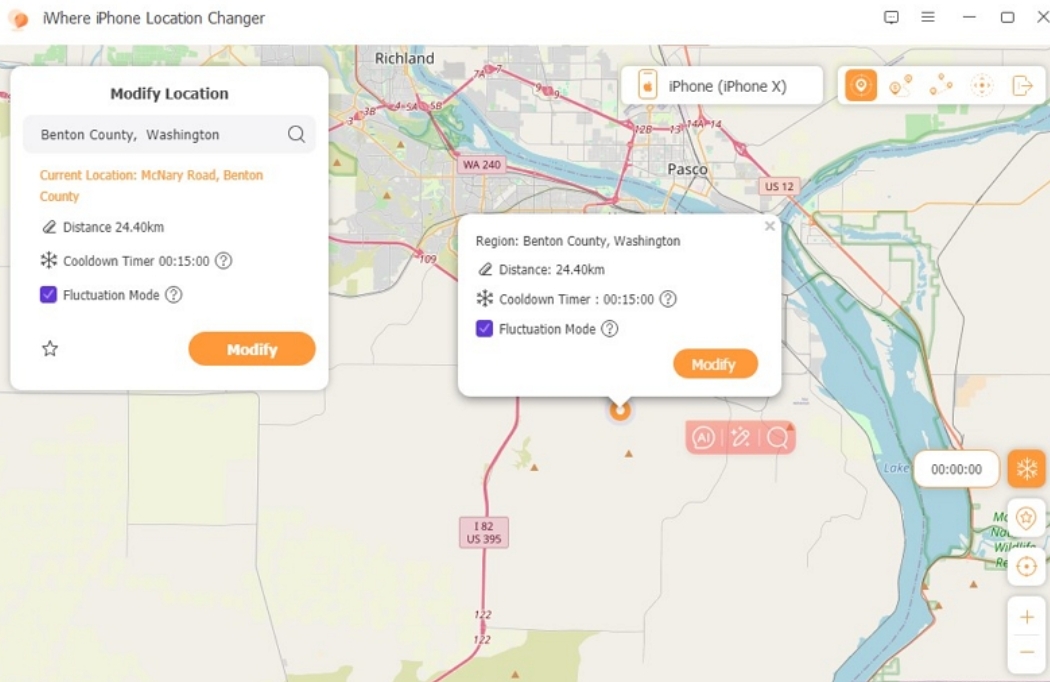 successfully modify your location