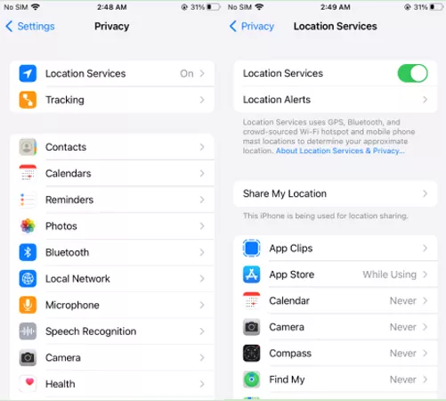 tap on button turn it off