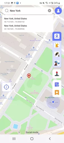 select a target location on mocpogo