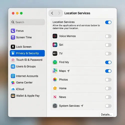 turn off location service