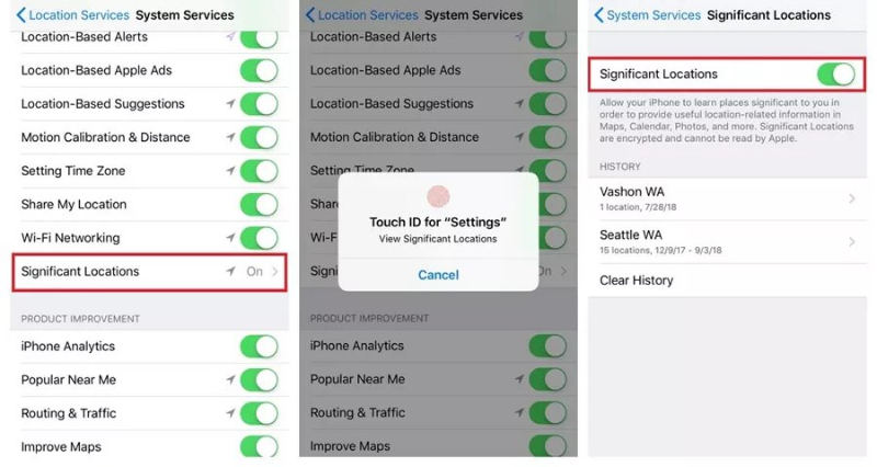turn off significant locations
