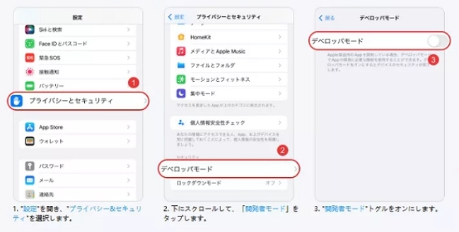 開発者モードの有効