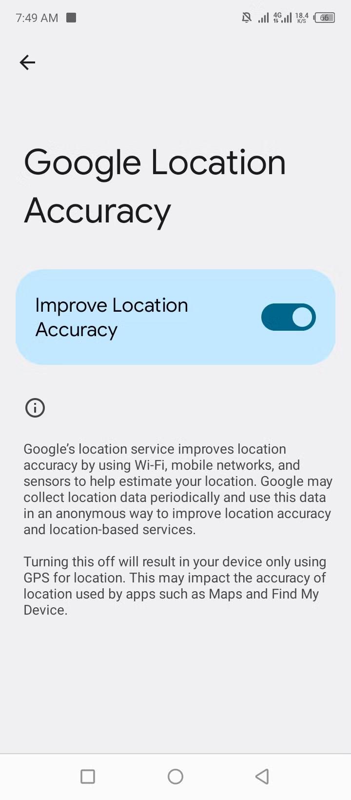 turn on improve location accuracy on android