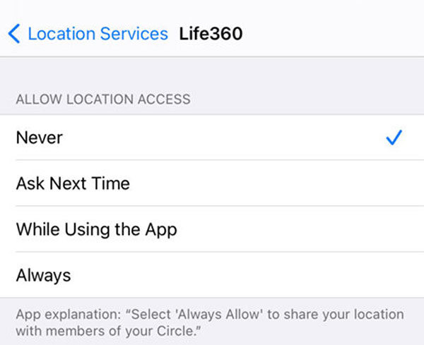 turn on location access
