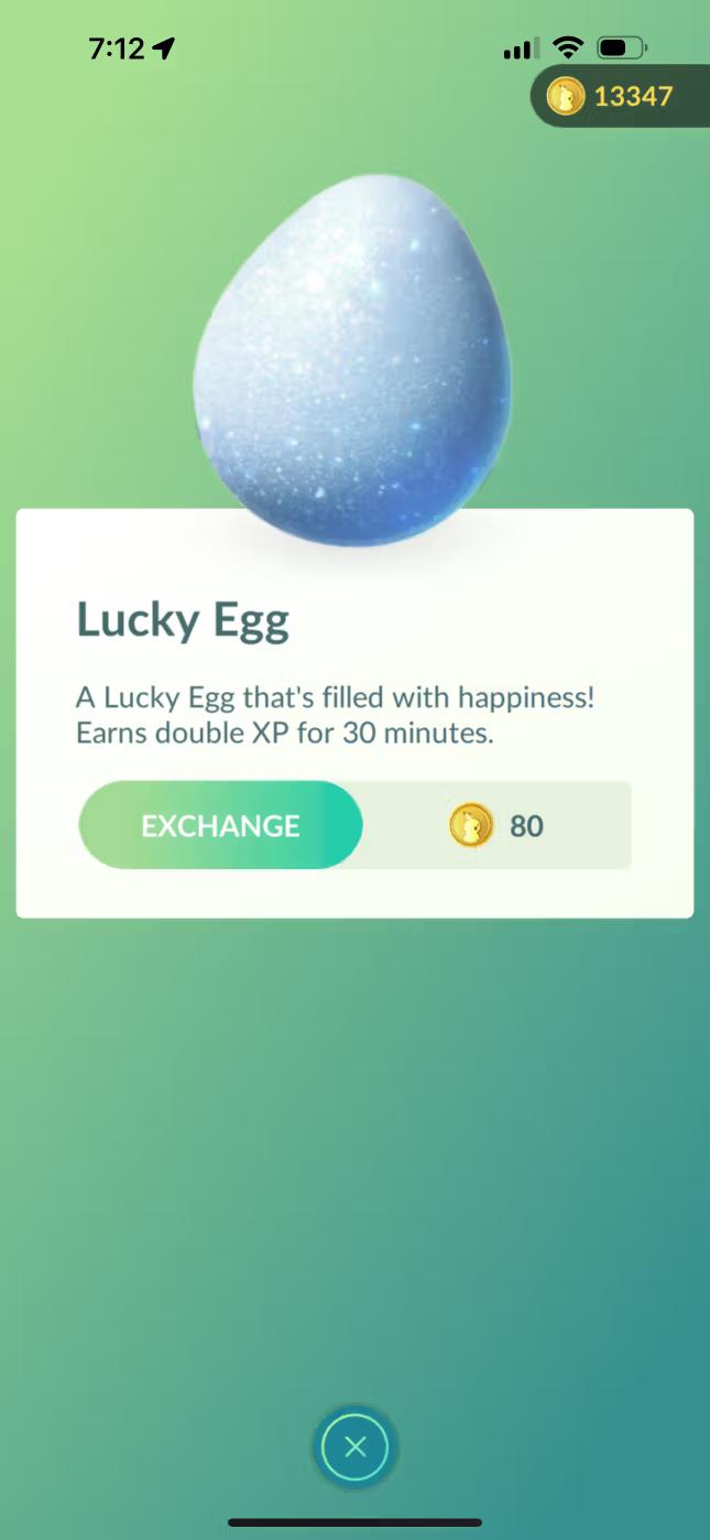 use a lucky egg