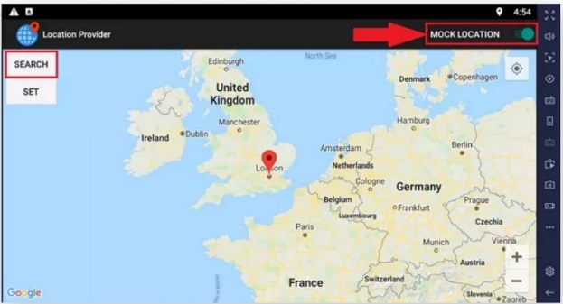 use desktop emulato to fake gps grindr