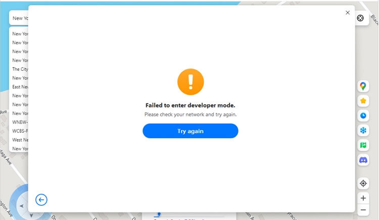 virtual location failed
