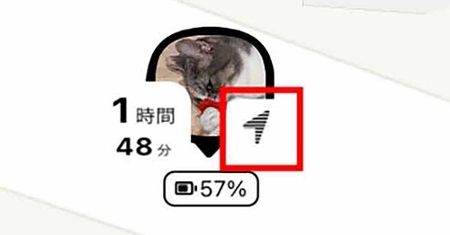 あいまいモードアイコンの斜線