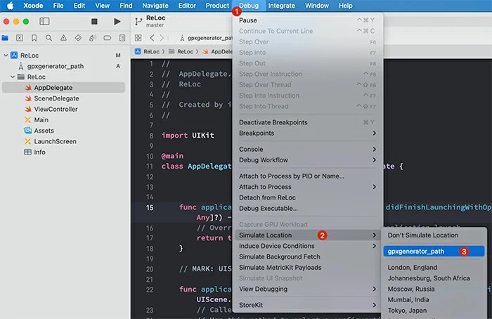 Xcode iphone 位置 情報 ずらす