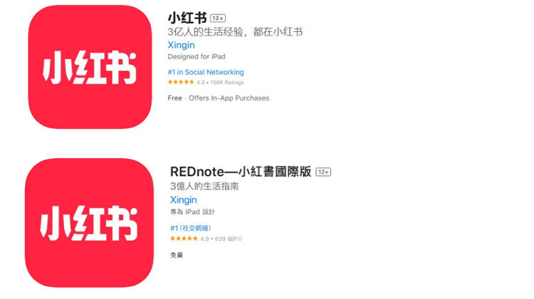 REDnote VS Xiaohongshu